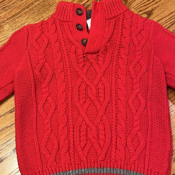 Baby Gap Boy’s Red Sweater With Stripes Size 4T - Picture 2 of 5